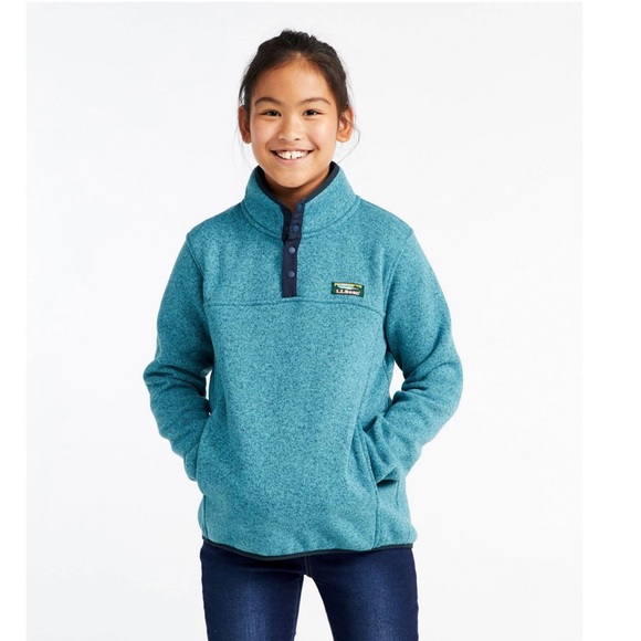 Kids' L.L.Bean Sweater Fleece, Pullover, M 10/12 - Picture 5 of 11